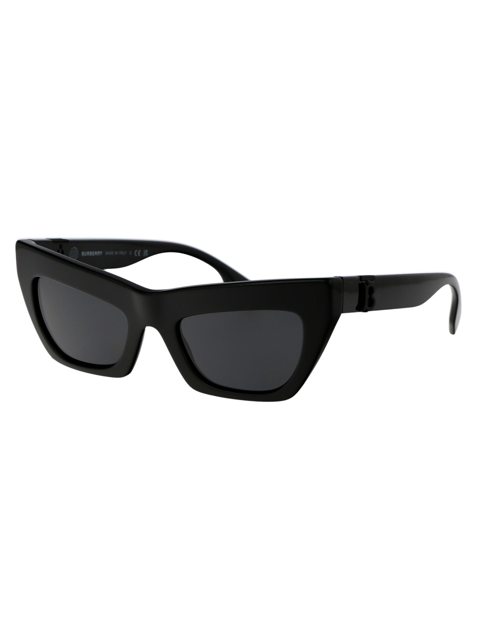 Burberry Eyewear Be4405 Black Sunglasses In 409387 Black