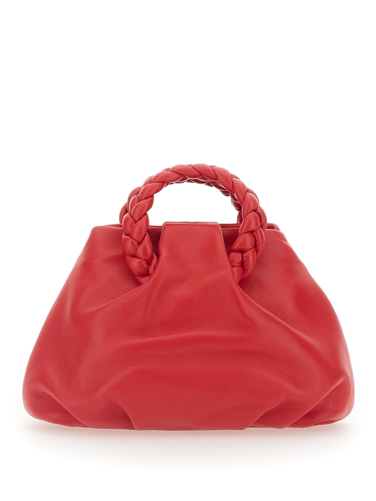 Hereu Bombon small leather tote bag, Red