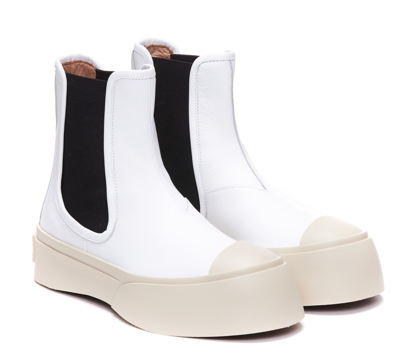 Shop Marni Pablo Chelsea Booties In White