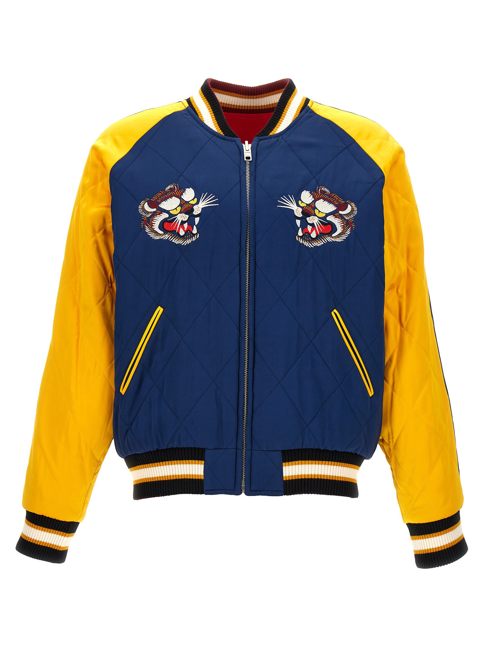 Shop Kenzo Star Tiger Souvenir Bomber Jacket In Multicolor