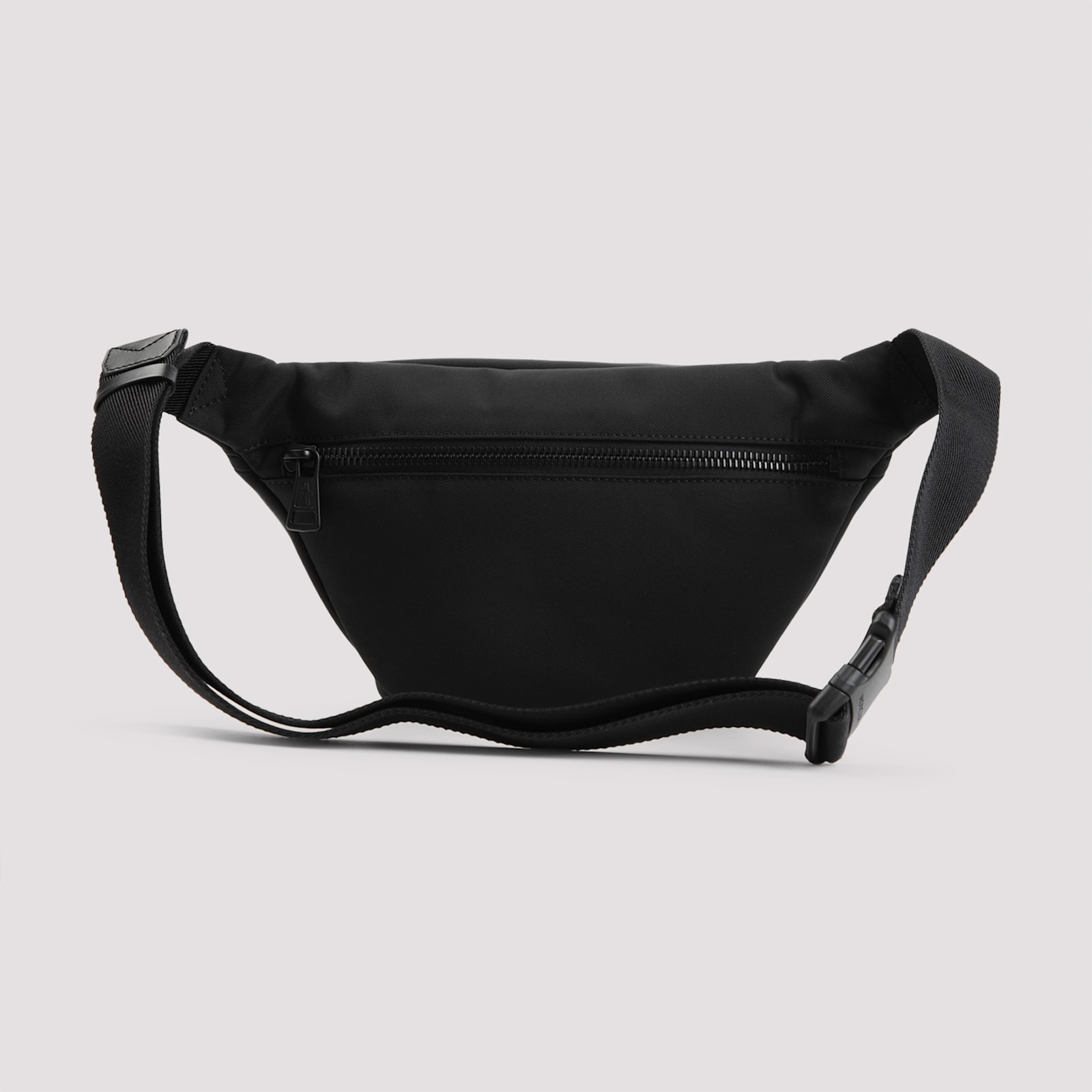 Moncler Waist Strap Leather Trim Messenger Bag In Black