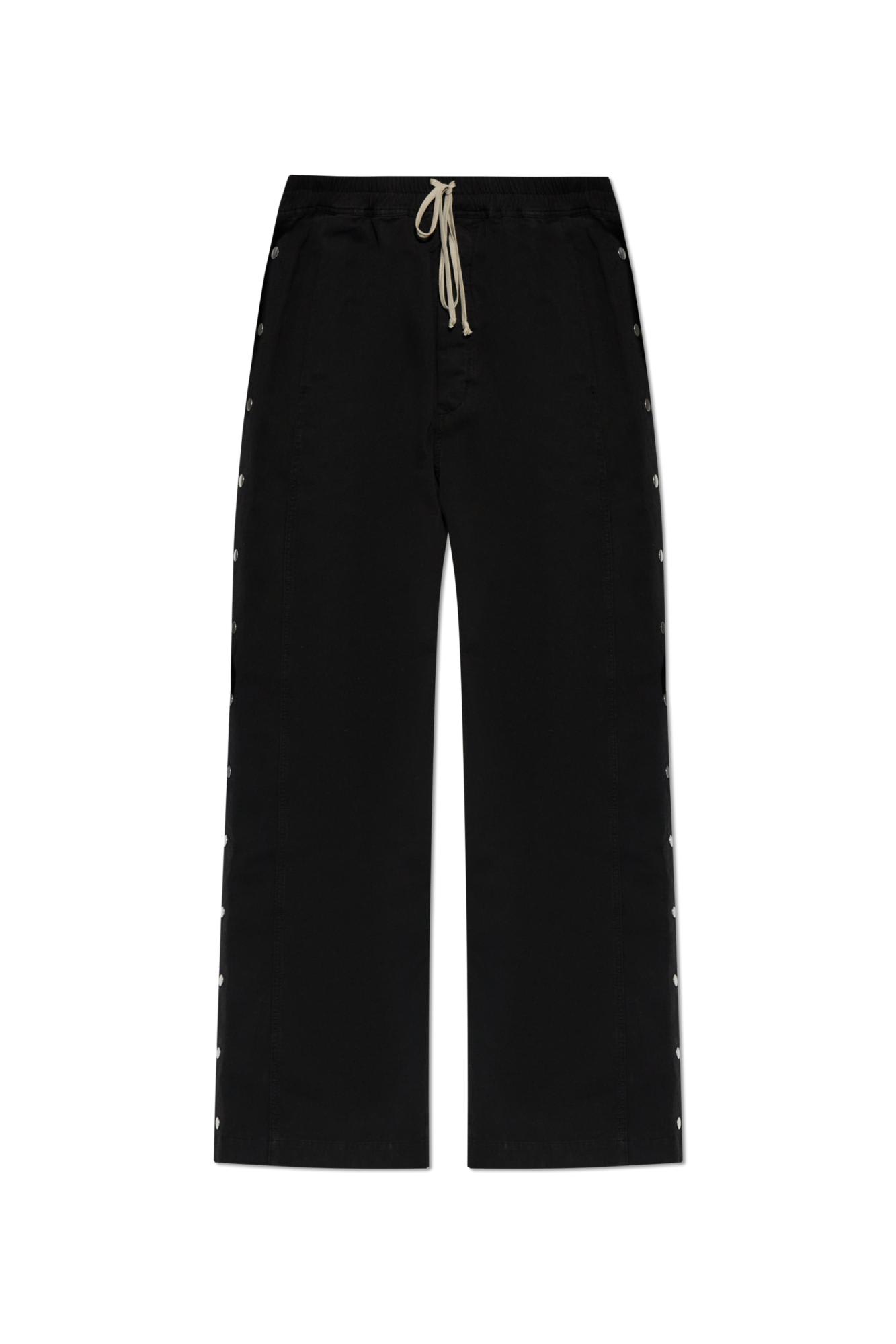 Shop Rick Owens Straight Lace Trousers In Black