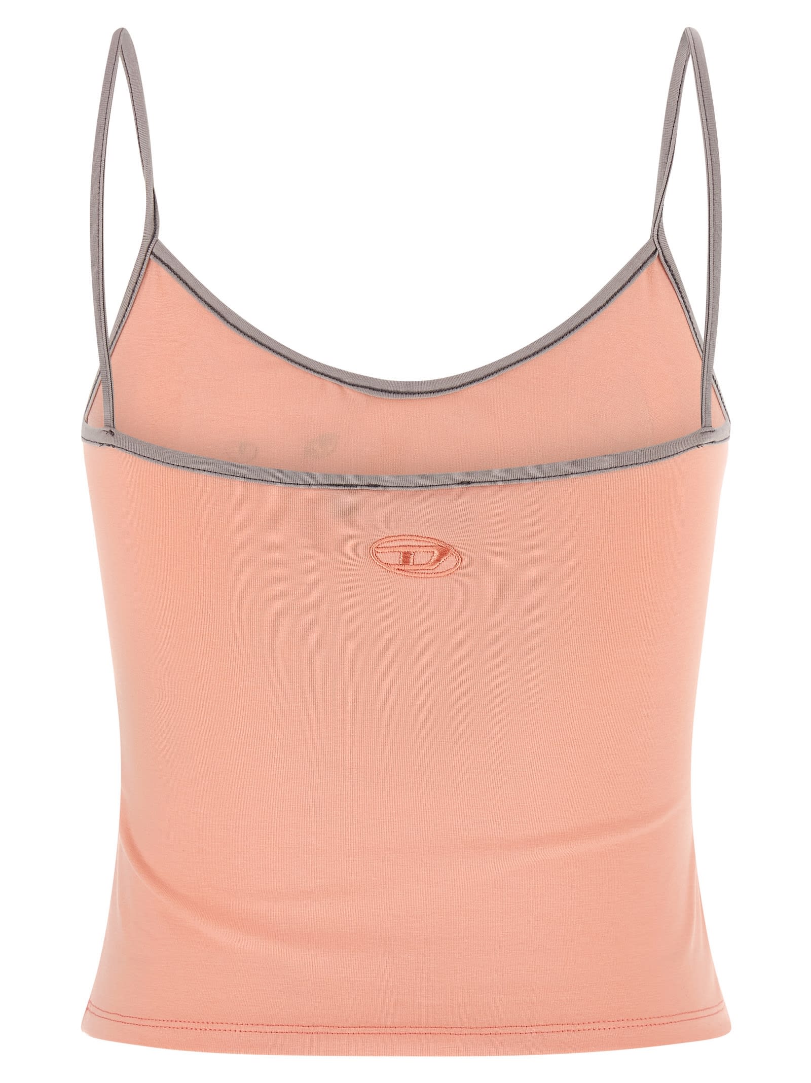 Diesel T-top R2 Cats Pink Cotton Jersey Tank Top In Multi