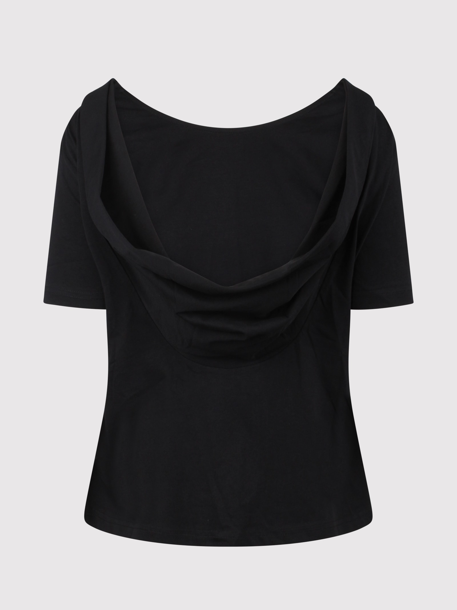 Nina Ricci T-shirt With A Low-cut Back In Black