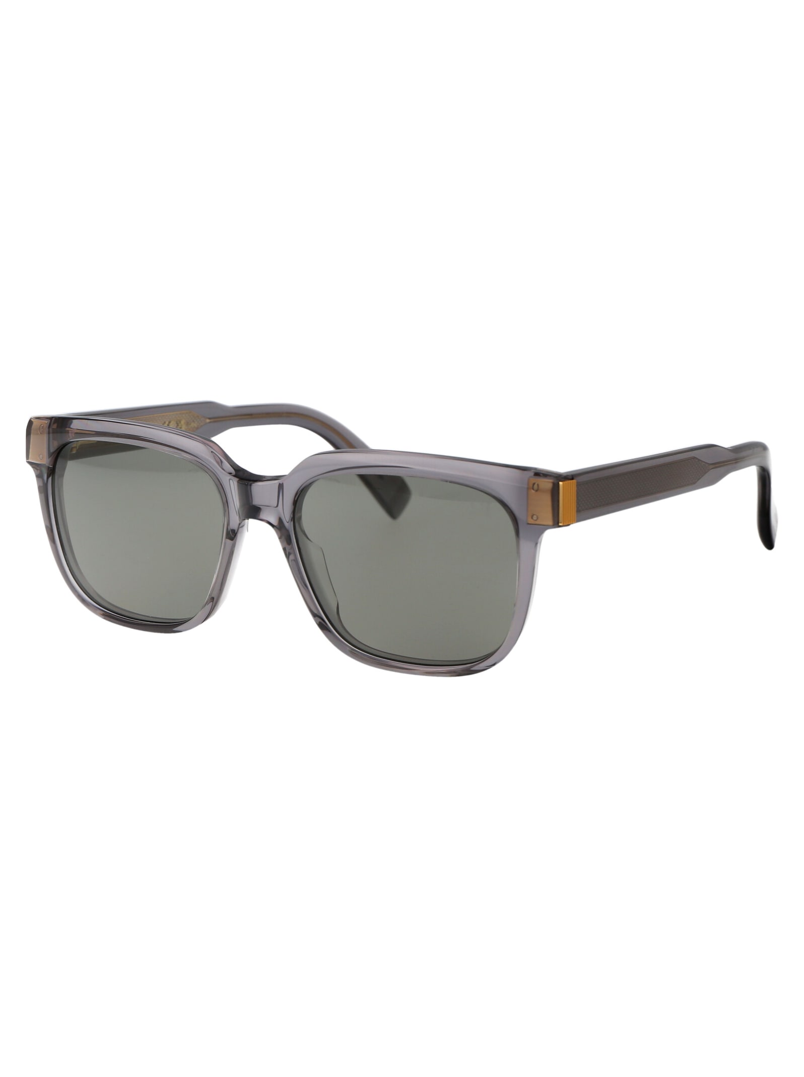 Shop Dunhill Du0002s Sunglasses In 004 Grey Grey Grey