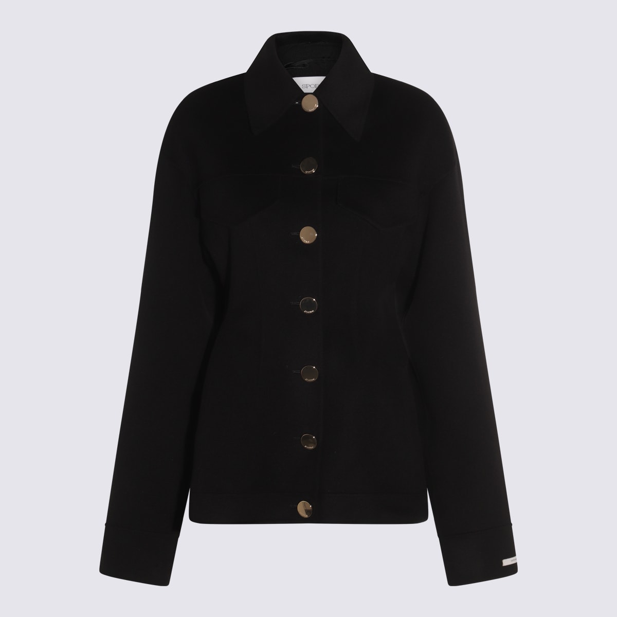 Sportmax Egeo Buttoned Wool Blazer In Black