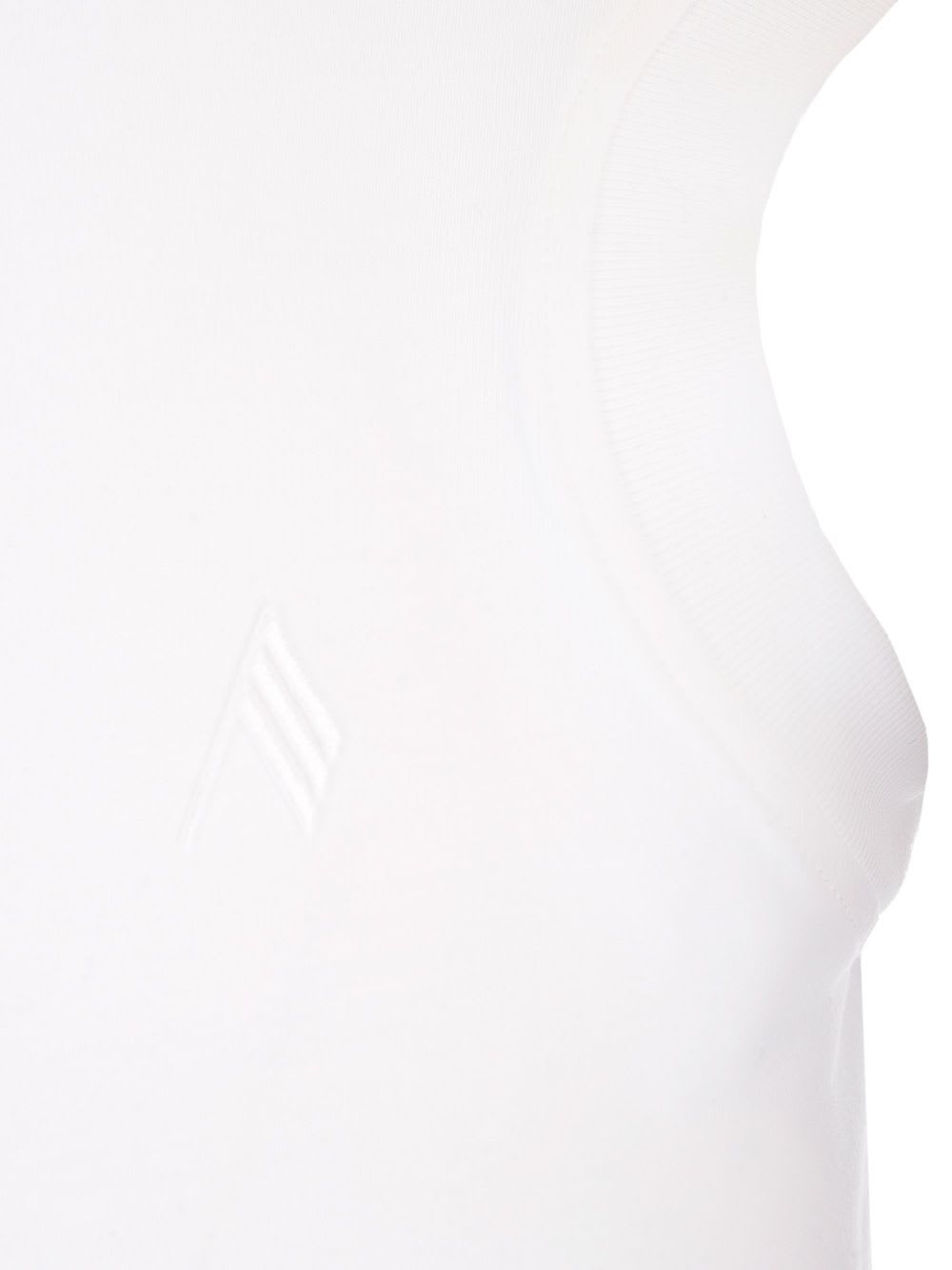 Attico Reese Cotton Jersey Tank Top In White