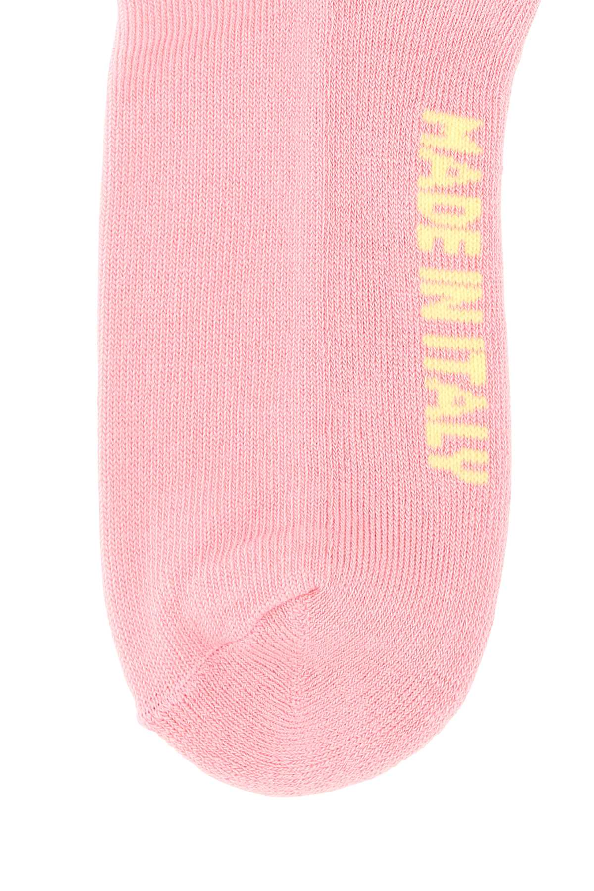 Gcds Pink Stretch Cotton Blend Socks