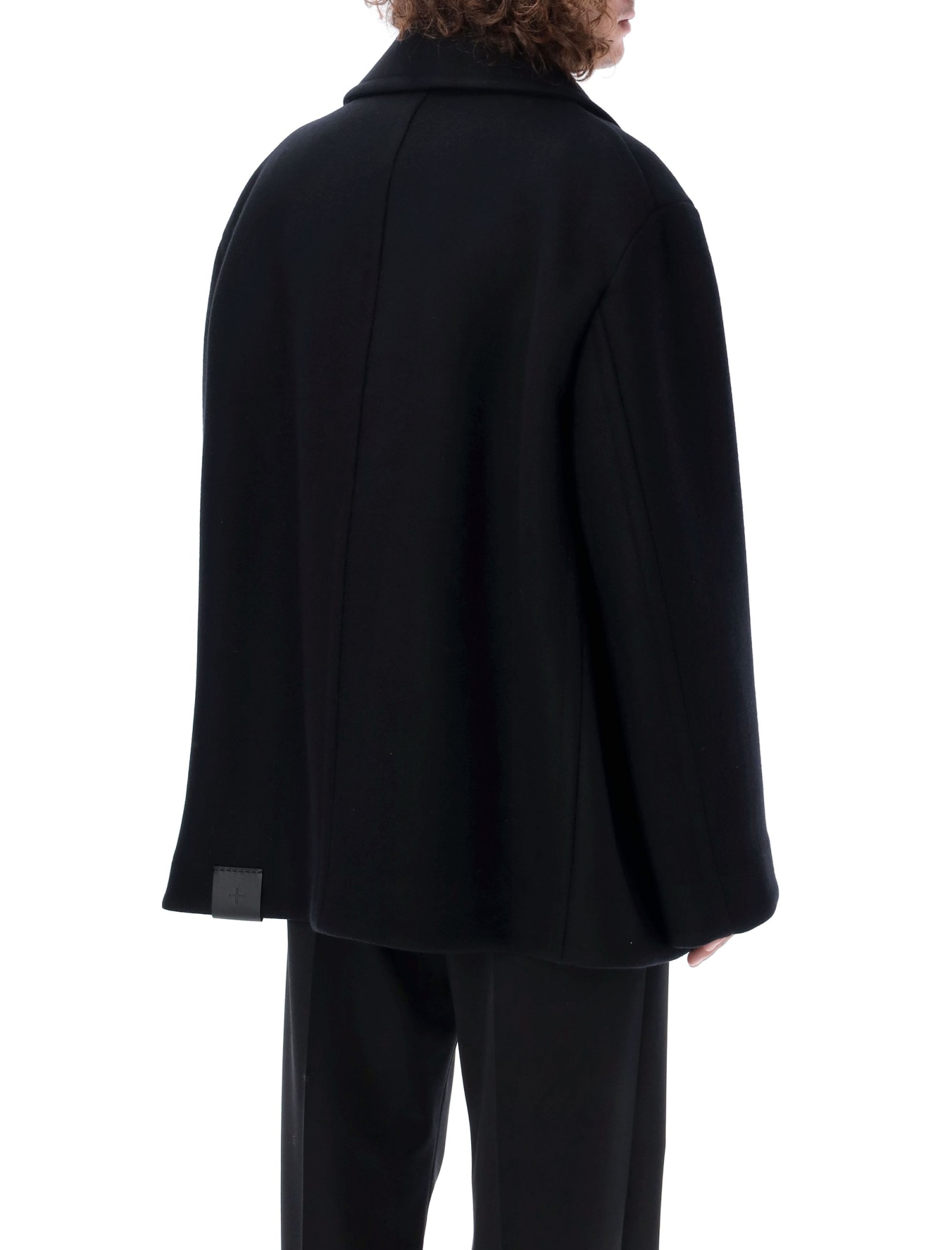 Shop Jil Sander Peacoat In Black