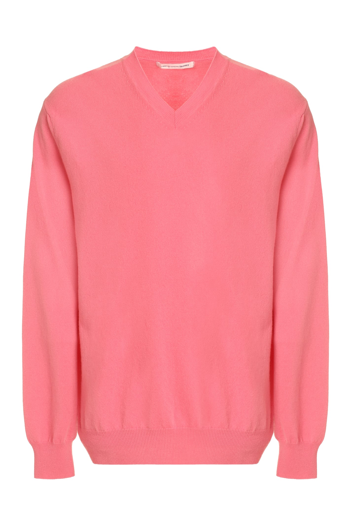 Shop Comme Des Garçons Shirt Wool Pullover In Pink