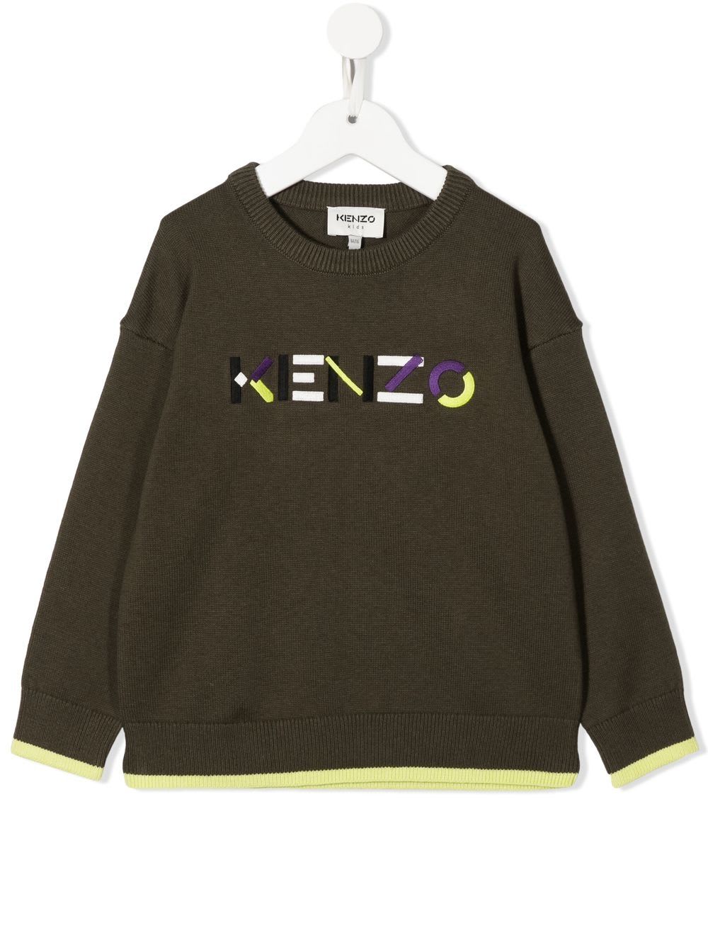 Kenzo Kids Green Cotton Jumper