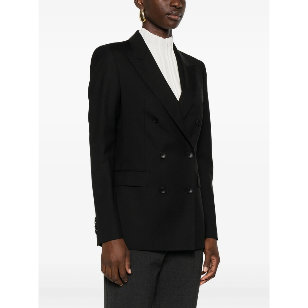Tagliatore Parigi Double-breasted Wool Blazer In Black