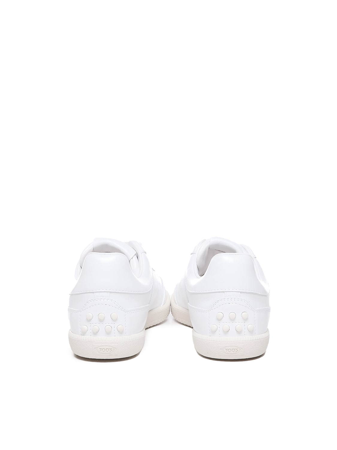 Shop Tod's Tabs Sneakers In Leather In White