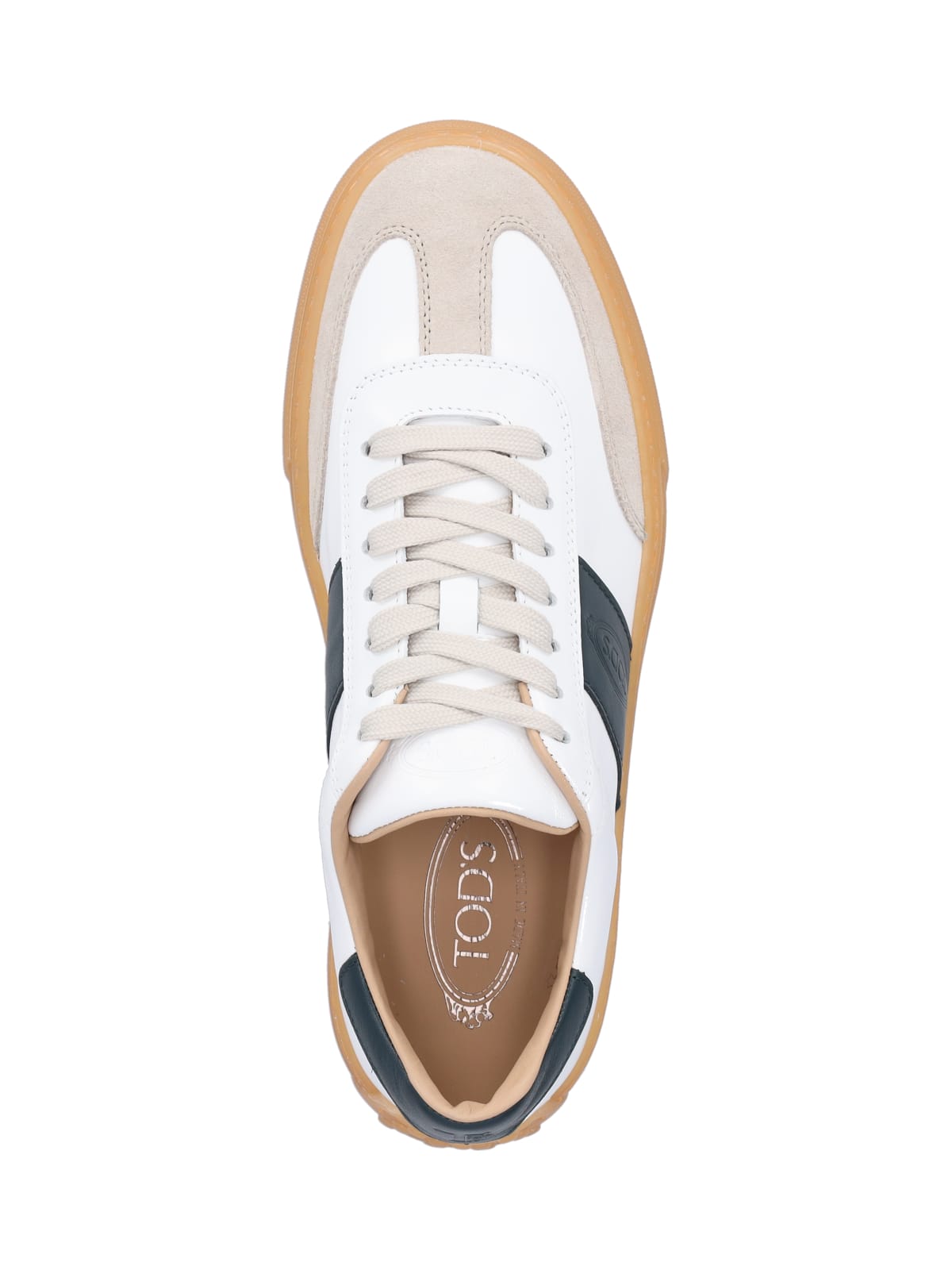 Shop Tod's Tabs Sneakers In White