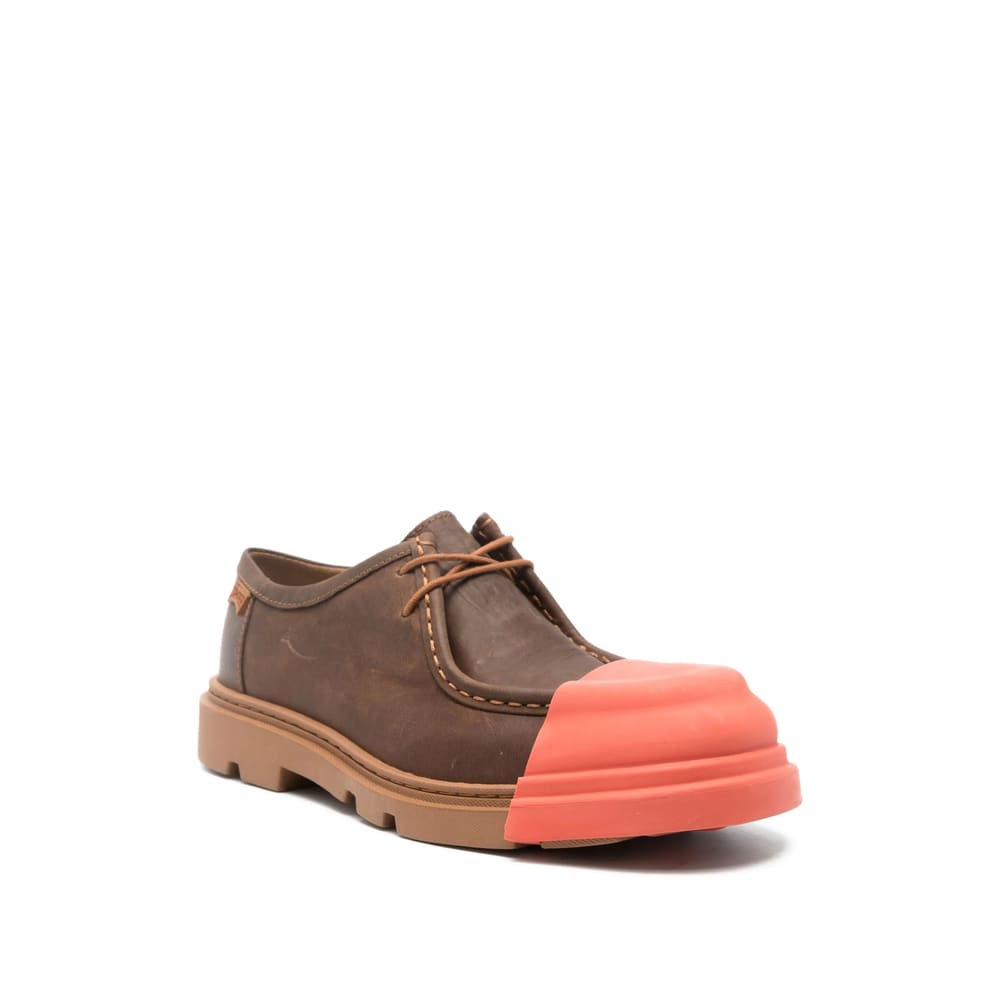 Camper Junction Toe-cap Lace-up Shoes In Brown