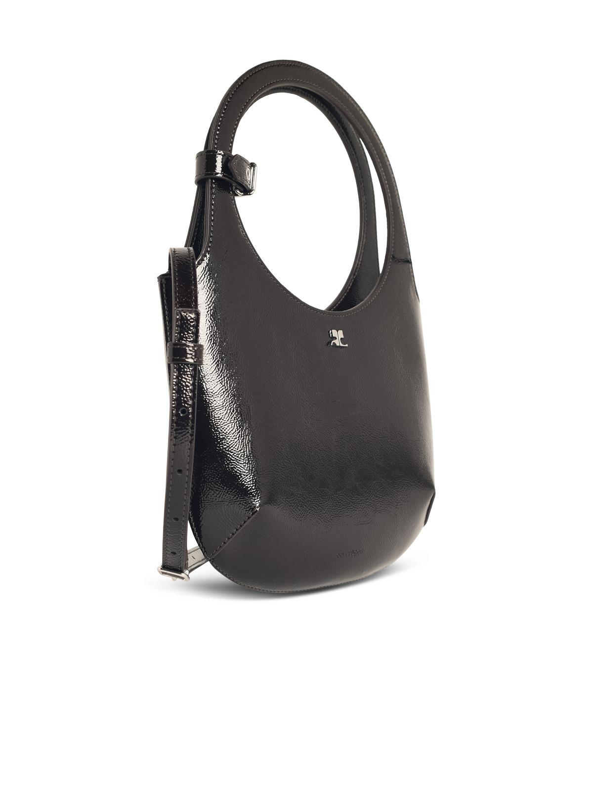 Courrèges Borsa A Mano Holy In Naplack In Black
