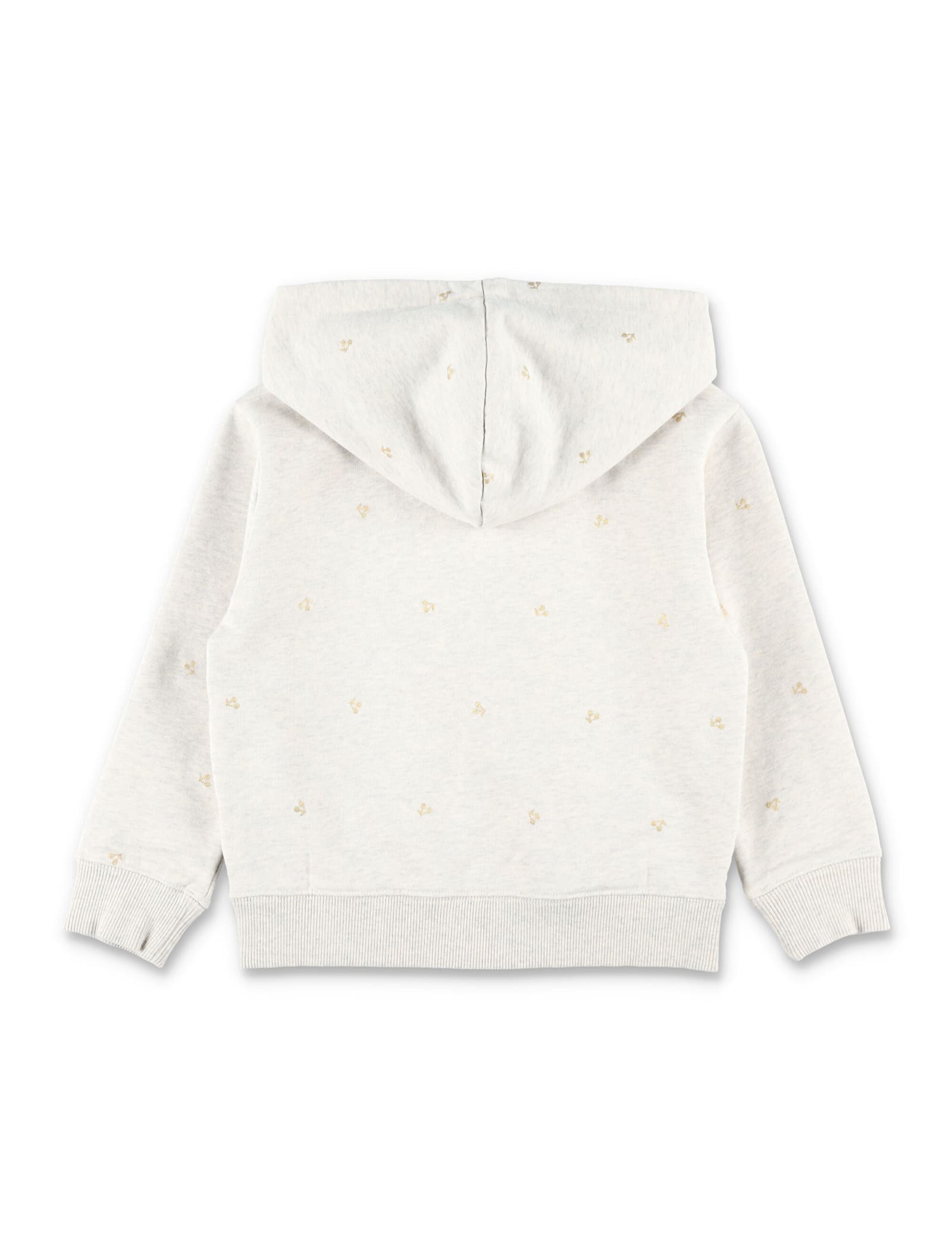 Bonpoint Talent Organic Cotton Girls Hoodie With Cherry Print In Neutral