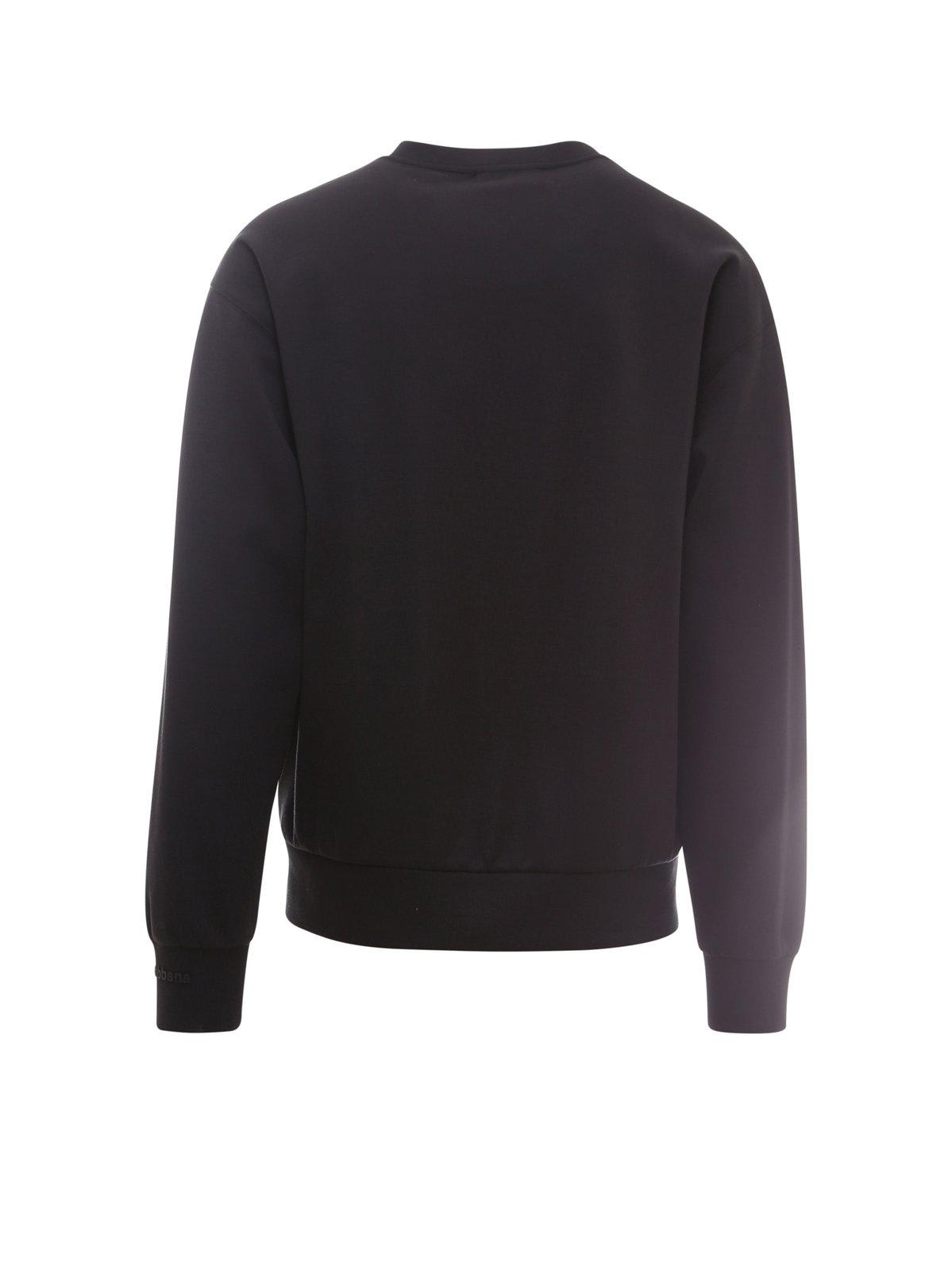 Shop Dolce & Gabbana Dg Logo Patch Sweatshirt In Black