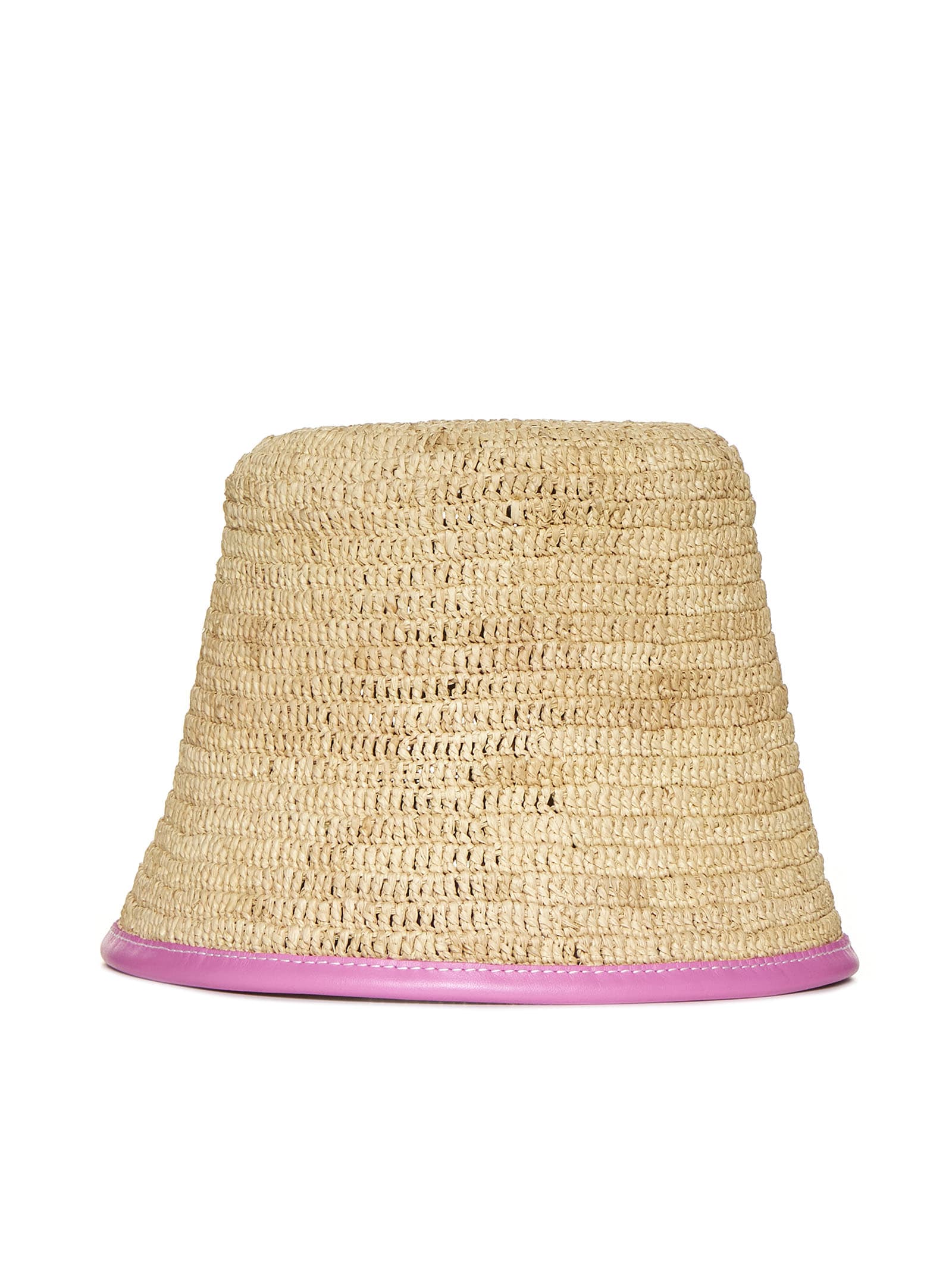 Shop Jacquemus Hat In Neon Pink