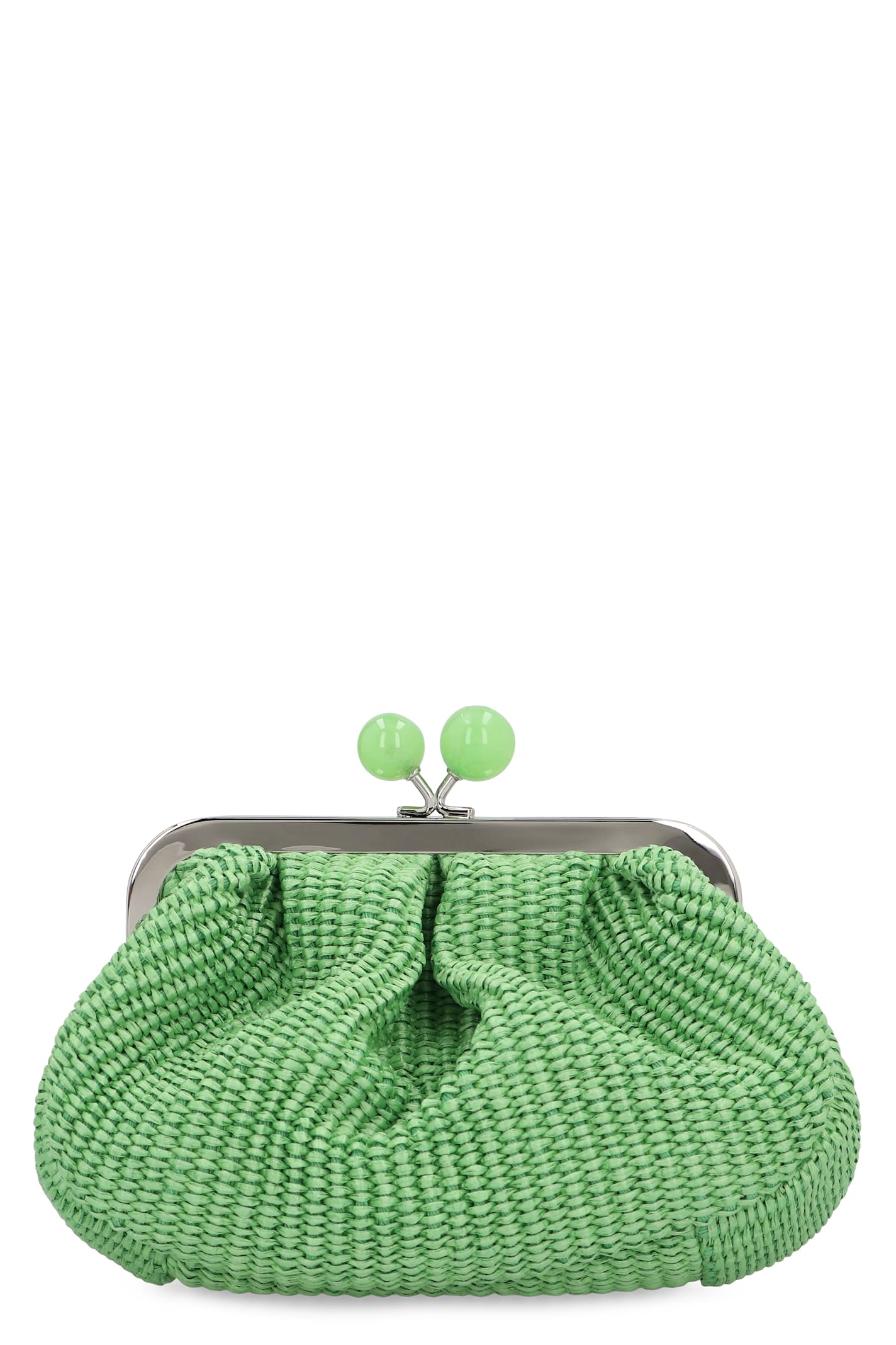 Weekend Max Mara Pasticcino Palmas Small Emerald Green Clutch Bag