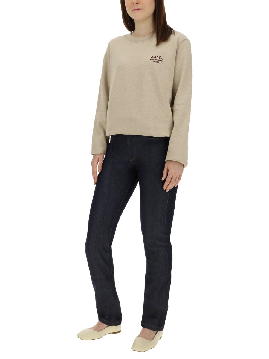 Shop Apc Rue Sweatshirt In Beige