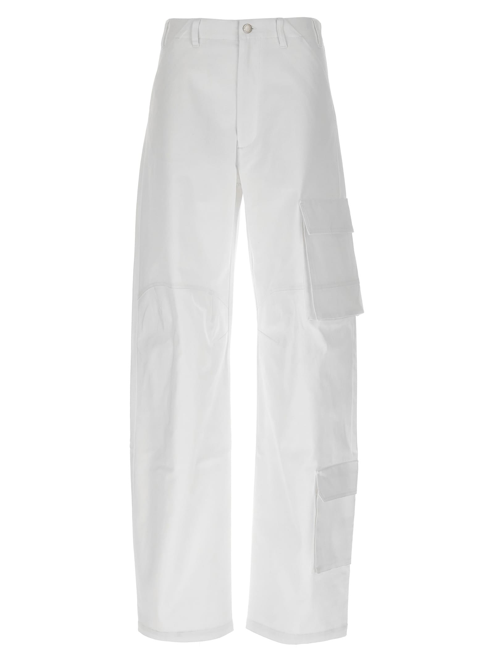 Shop Darkpark Rose Cargo Jeans In White