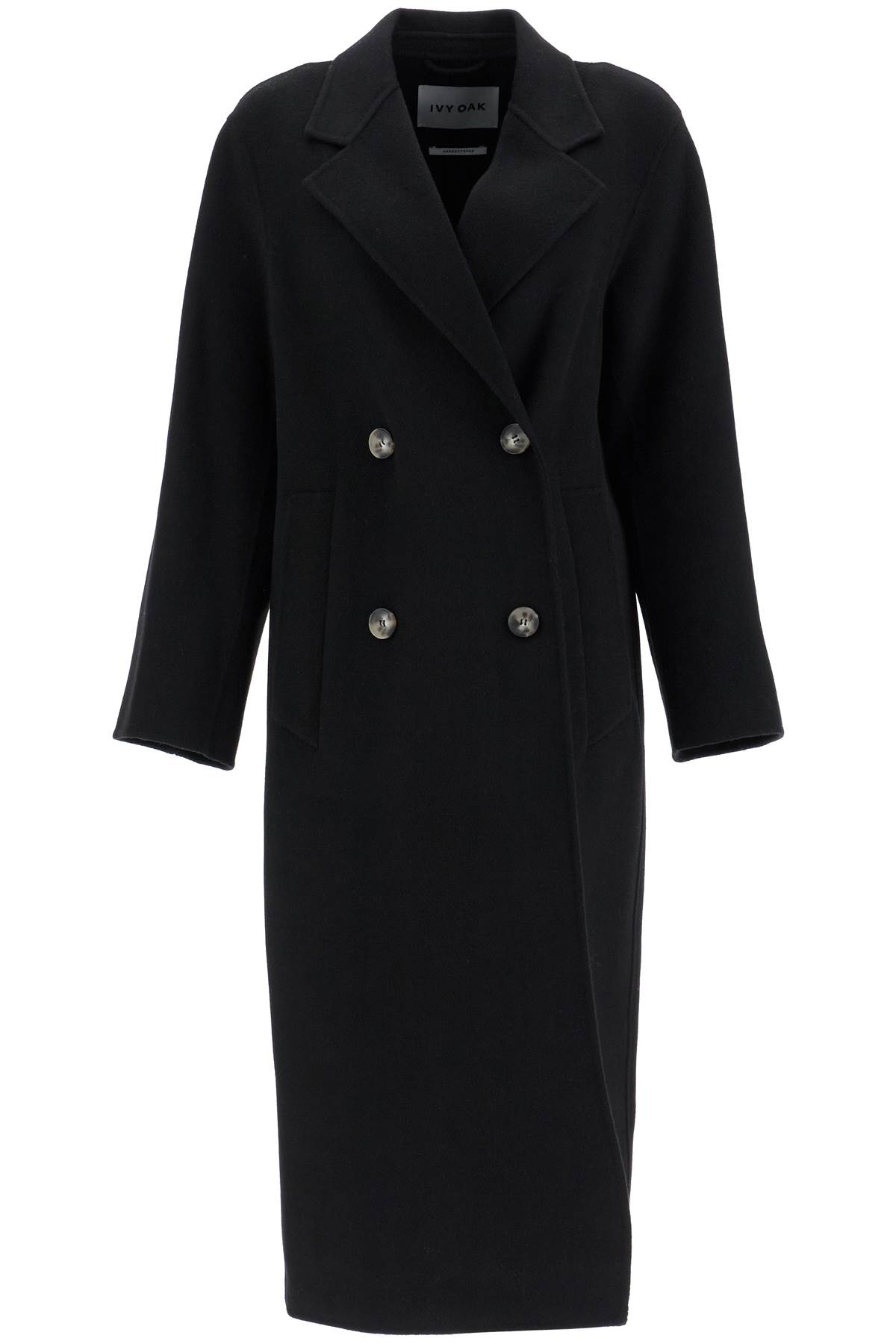 Shop Ivy & Oak Clara Double-breasted Wool Coat In Black (black)