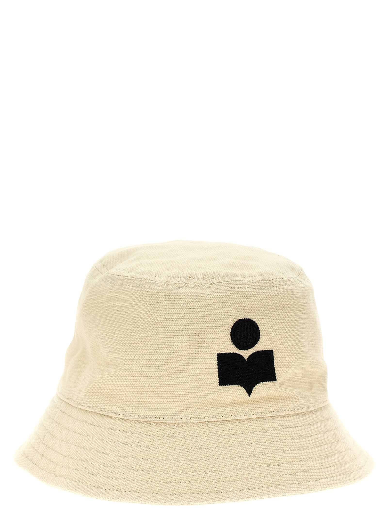 Shop Isabel Marant Haley Bucket Hat In White/black
