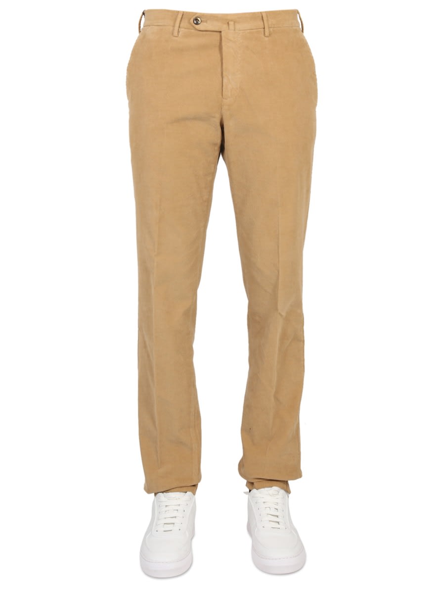 Shop Pt01 Slim Fit Pants In Brown