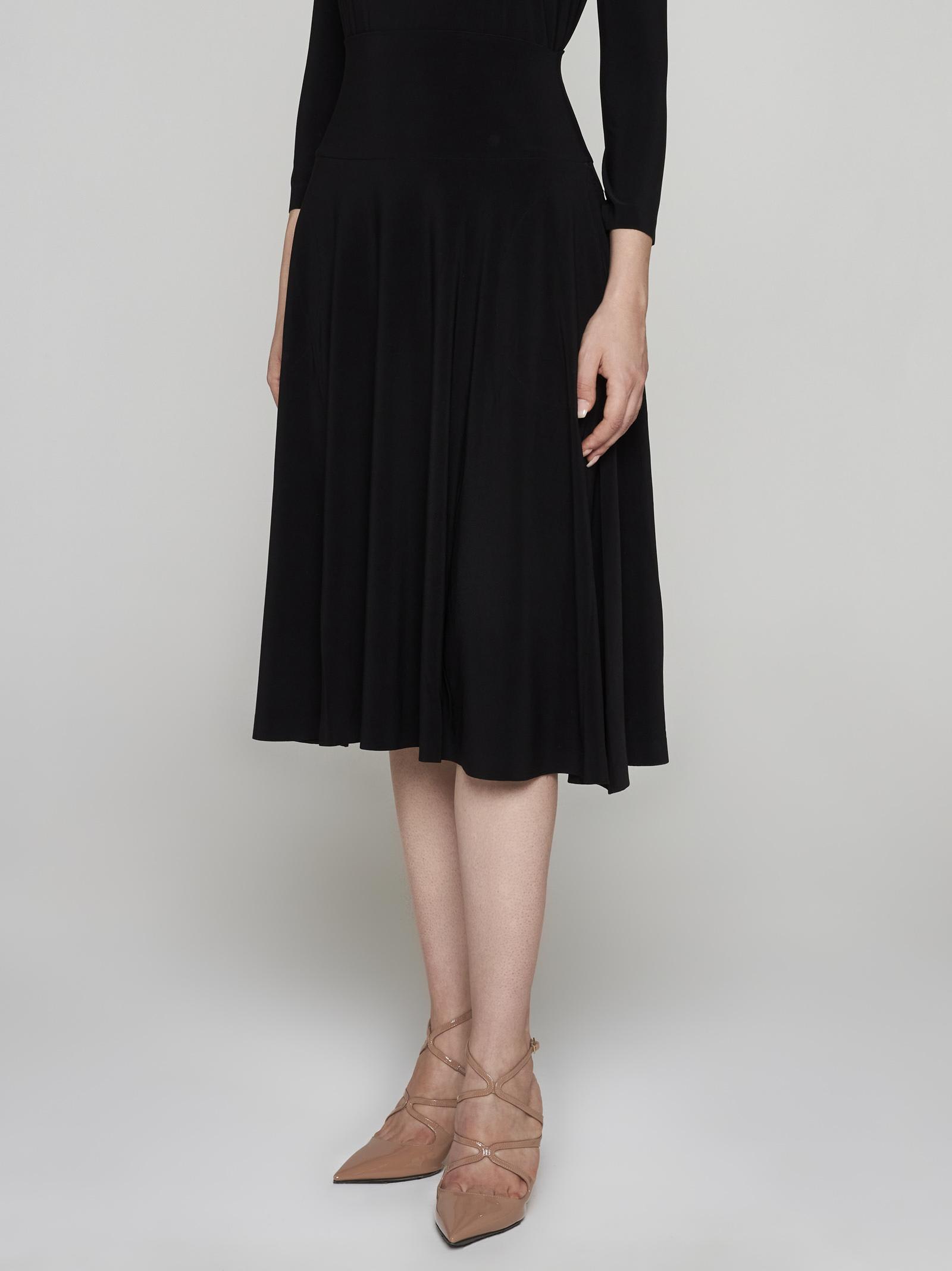 Shop Norma Kamali Jersey Skirt In Black