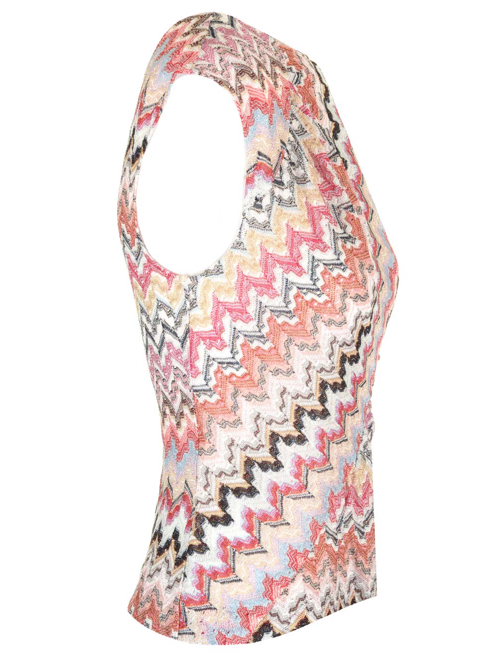 Shop Missoni Viscose Knit Top In Pink/white
