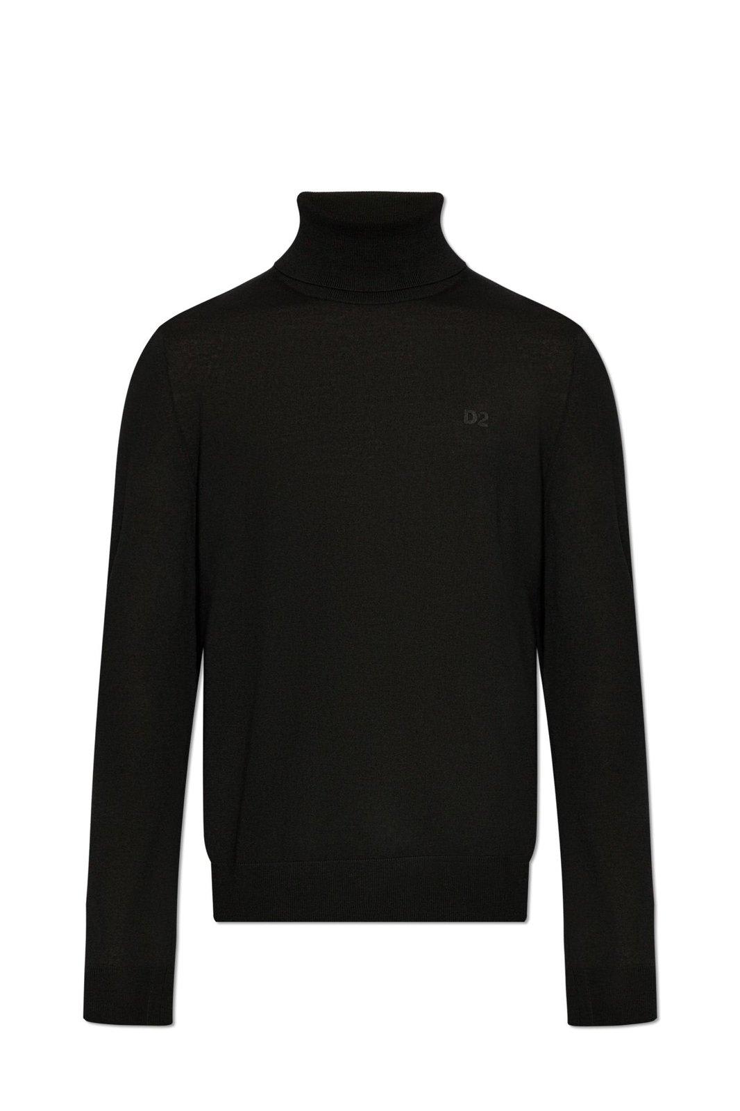 Shop Dsquared2 Roll-neck Knitted Jumper In Black