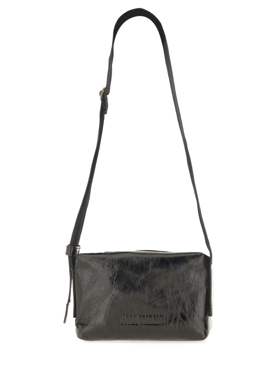 Uma Wang Leather Shoulder Bag In Black