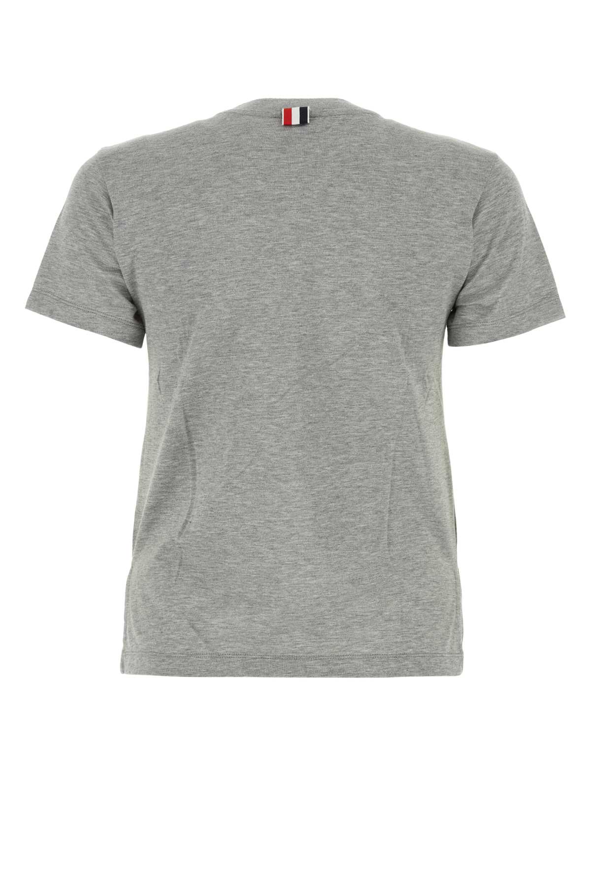 Shop Thom Browne Grey Cotton T-shirt In 055