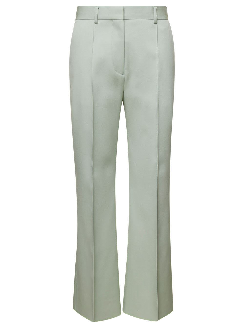 Shop Lanvin Flared Tailored Pants In Green
