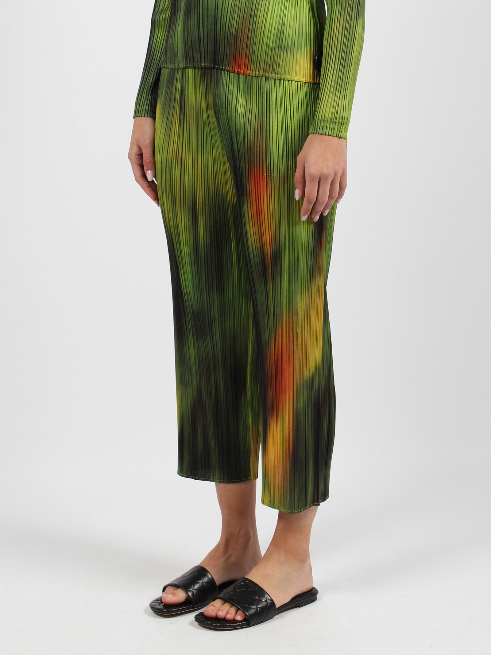 Shop Issey Miyake Turnip & Spinach Trousers In Multicolour