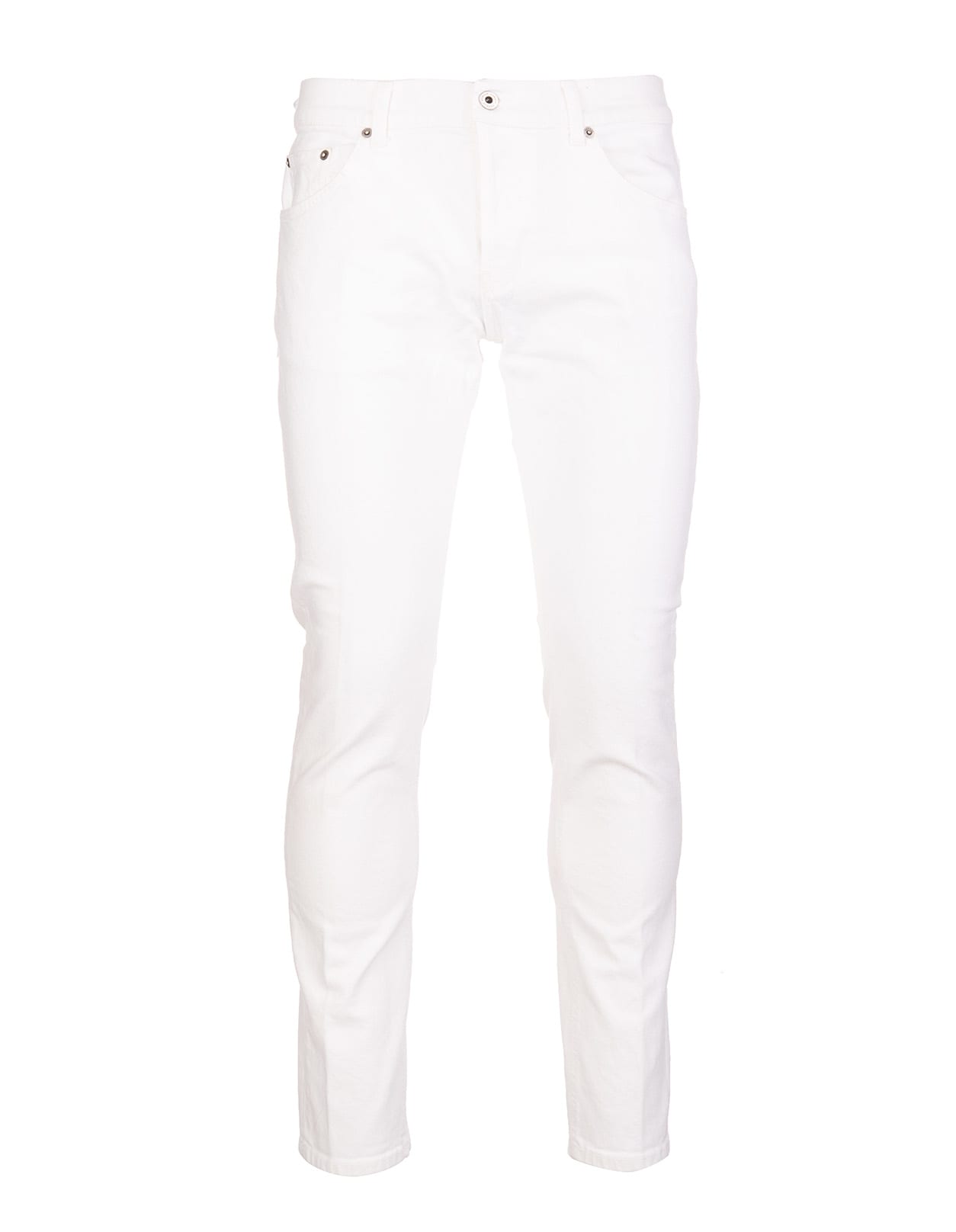 Dondup Man White Mius Slim Jeans