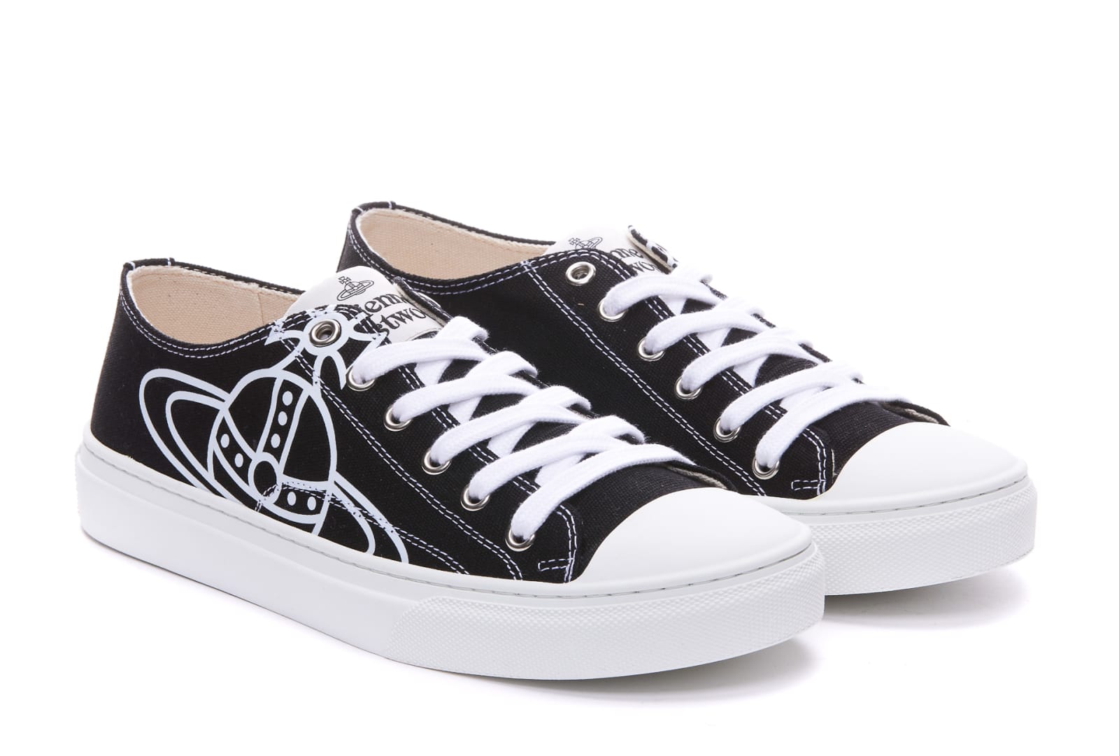 Shop Vivienne Westwood Plimsoll Sneakers In Black