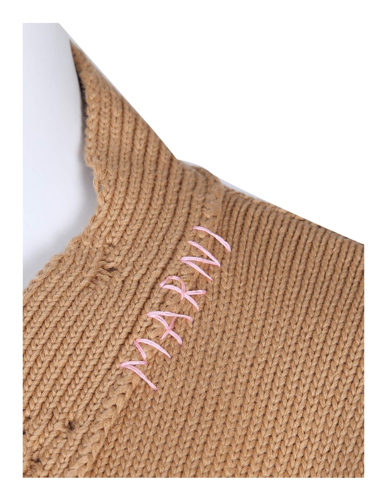 MARNI CARDIGAN IN CAMEL COLOR COTTON 