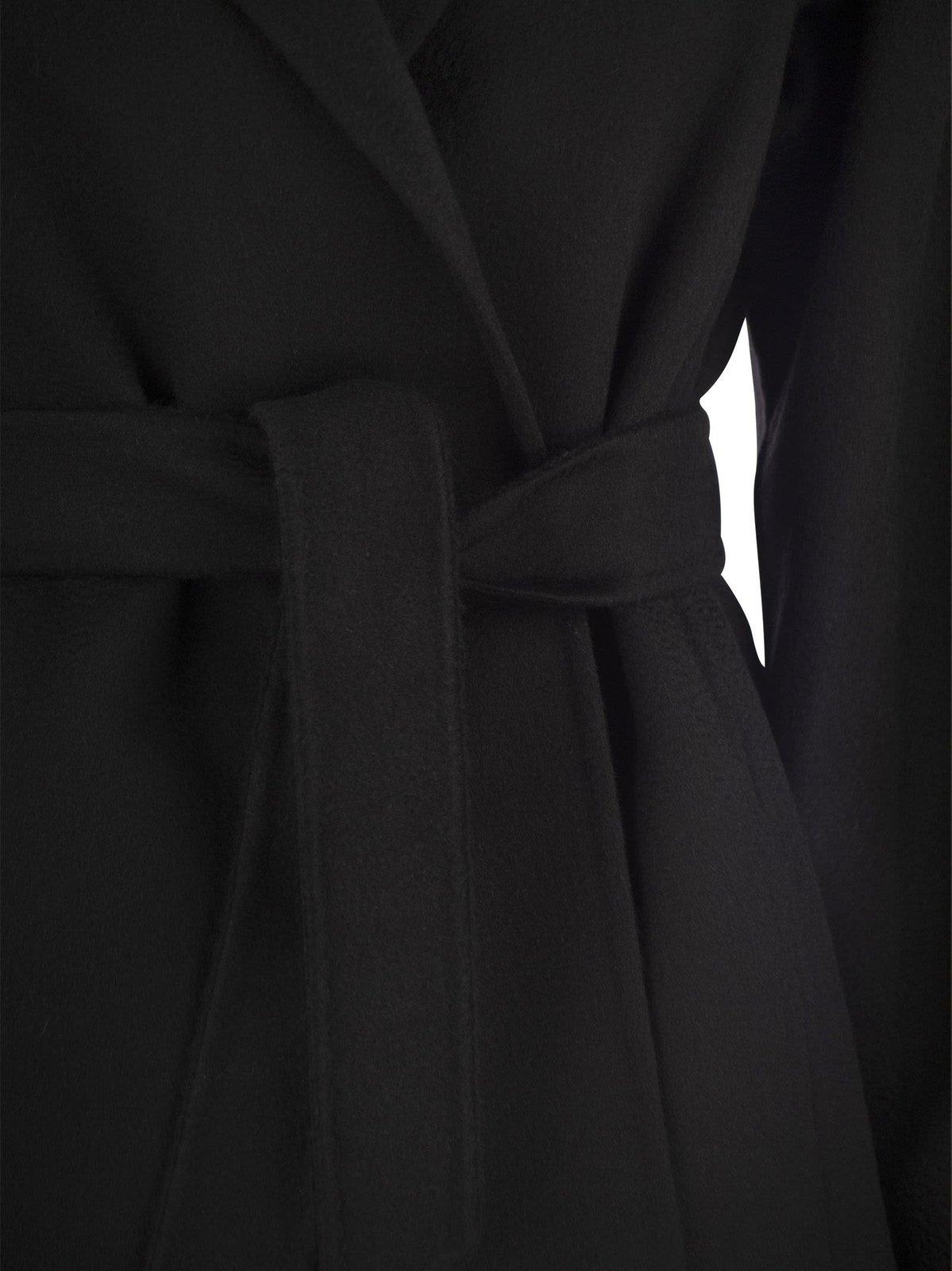 Shop Max Mara Harold Belted Coat In Black