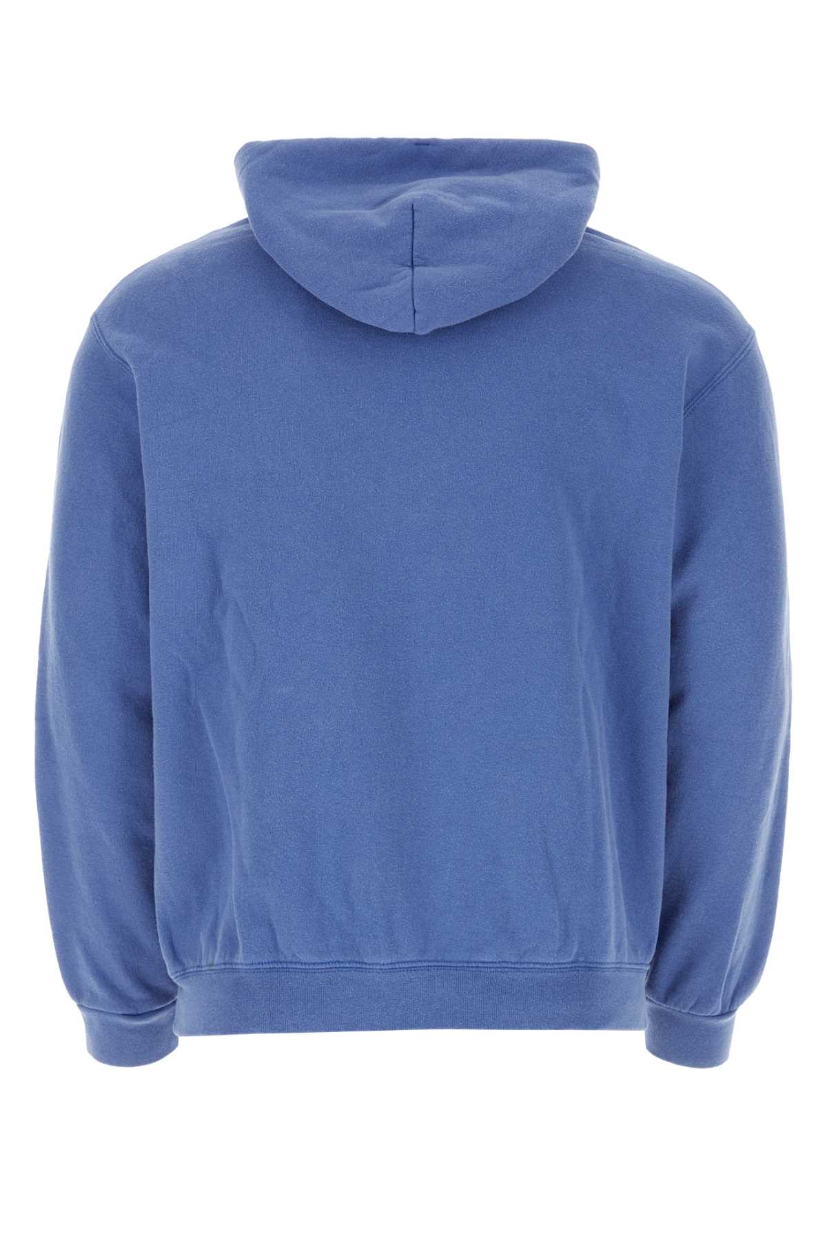 Wild Donkey Melange Blue Cotton Sweatshirt In Swroya