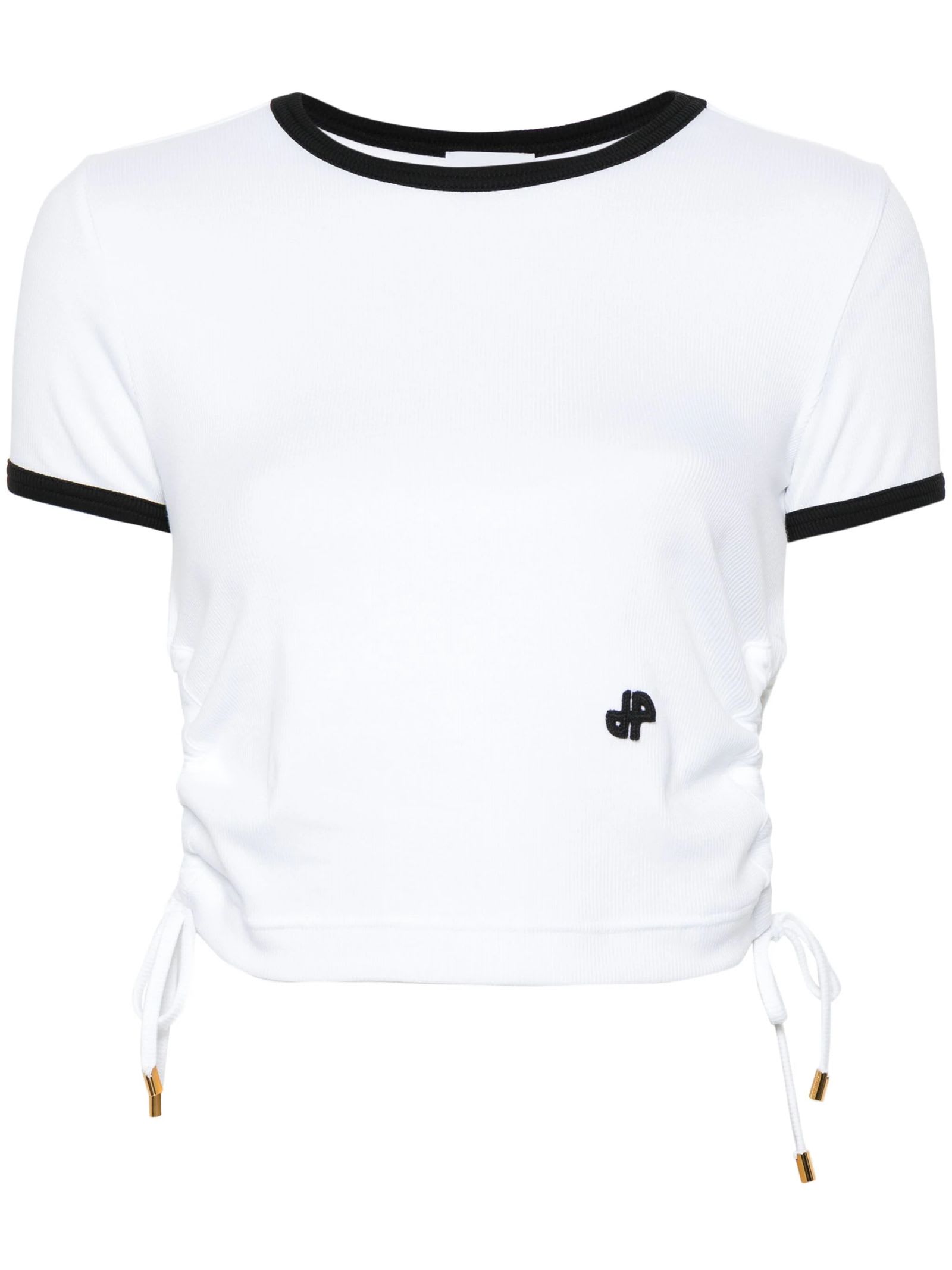 Shop Patou Off-white Stretch-cotton T-shirt