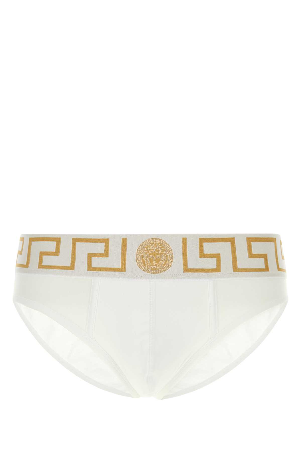 White Stretch Cotton Brief