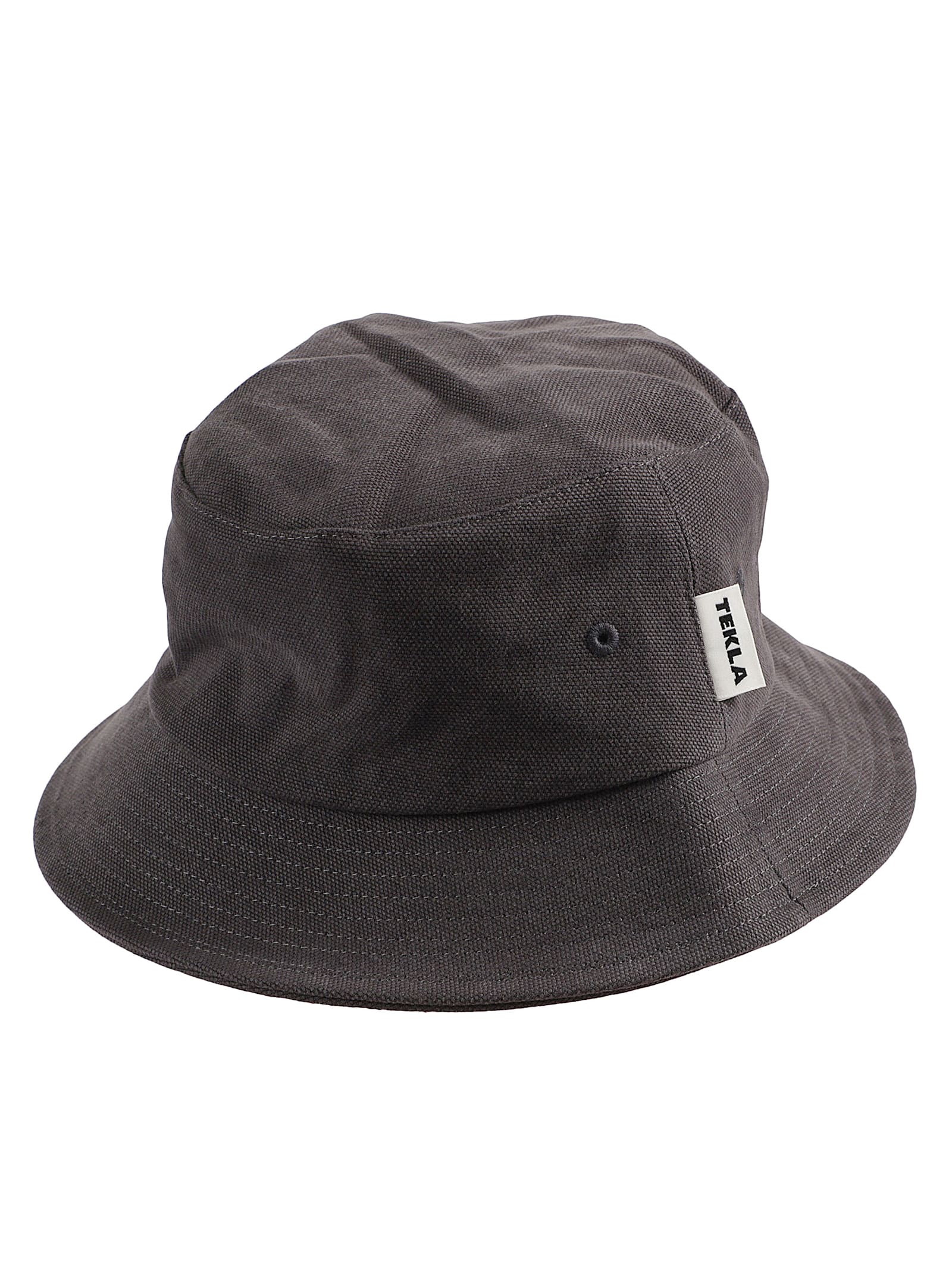 Tekla Wide Brim Hat Stitched Detailing In Brown