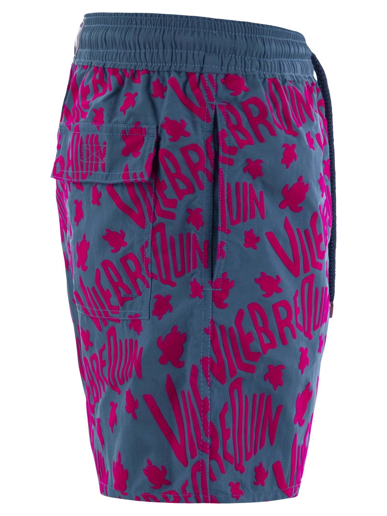 Vilebrequin Moorea Beach Shorts With Flocked Pattern