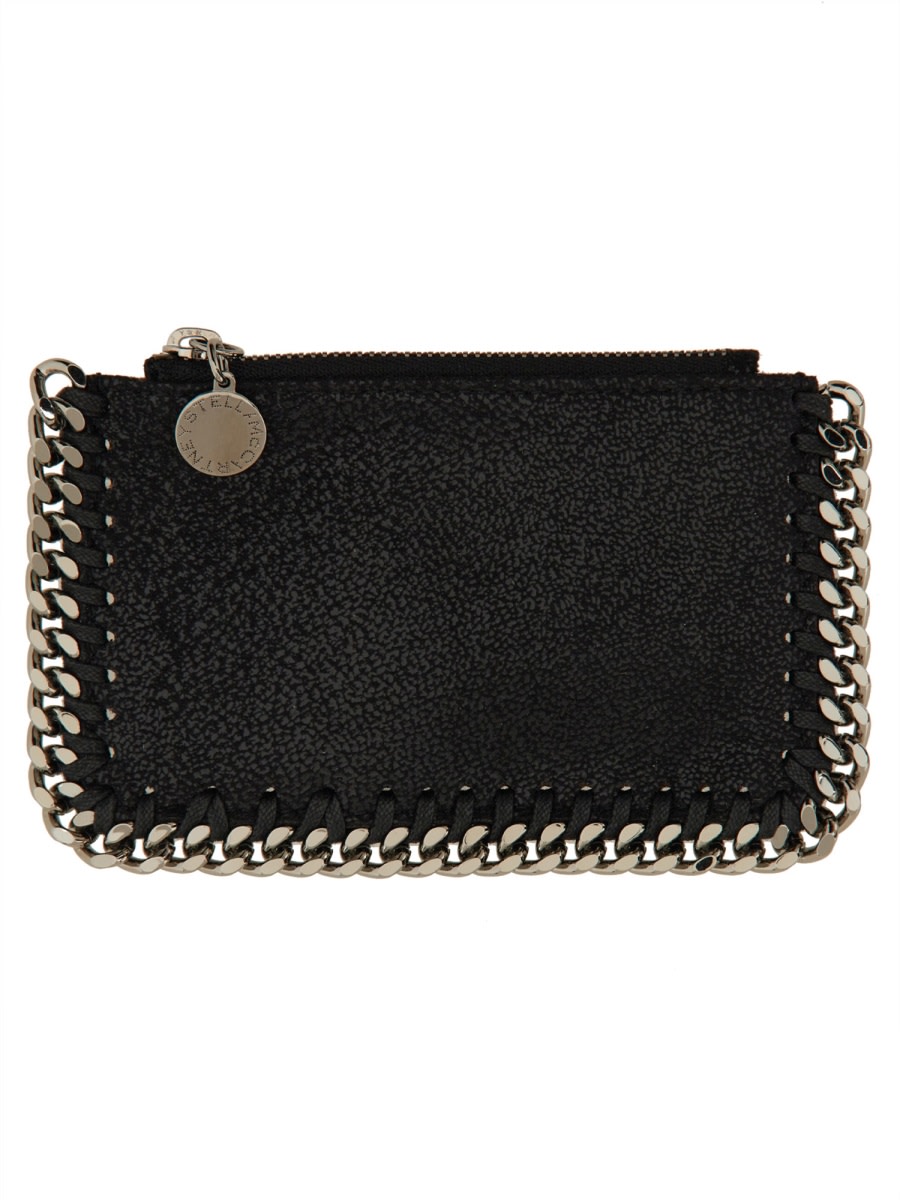 Shop Stella Mccartney Card Holder Falabella In Black