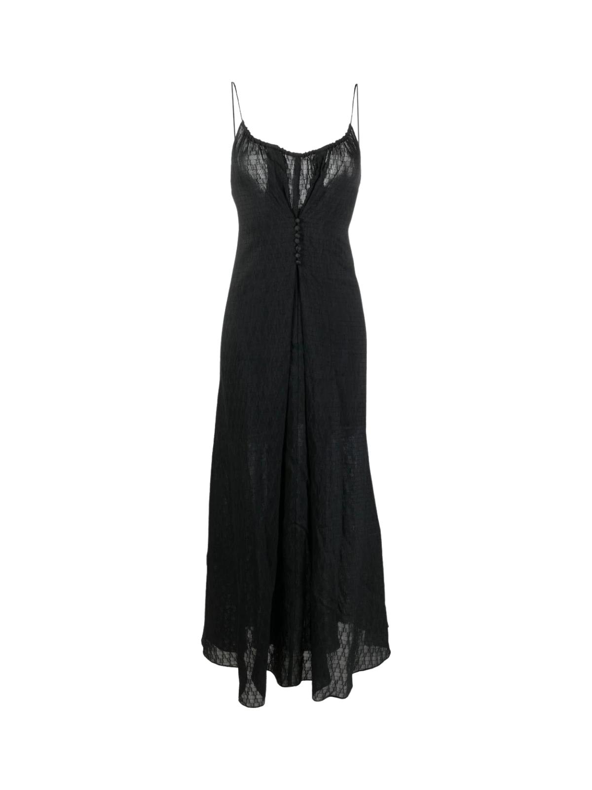 Emporio Armani Coulissed Neck Thin Split Long Dress