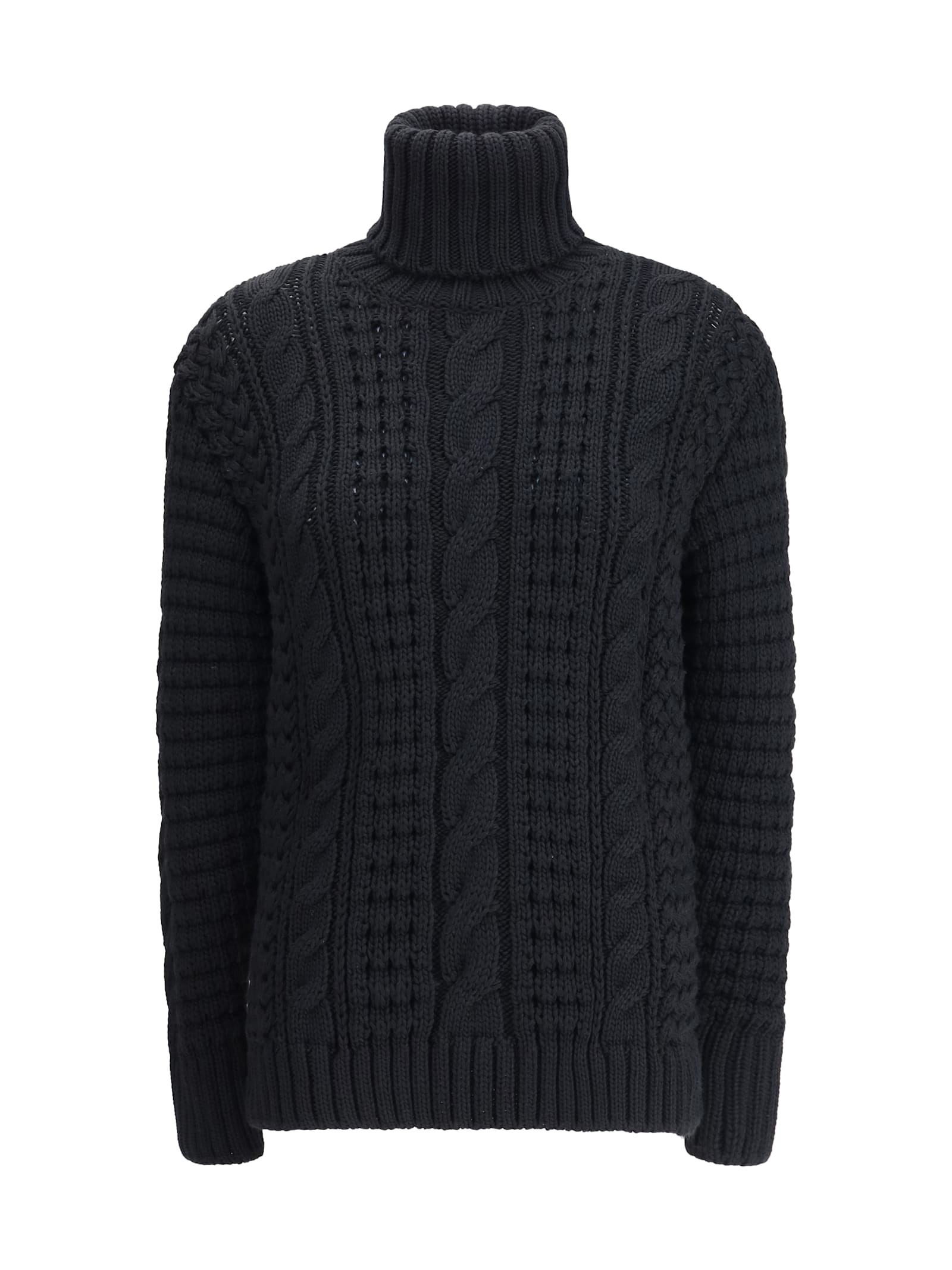 Moncler Genius Turtleneck Sweater By Moncler X Ee72 By Edward Enninful In Merino Wool In Black