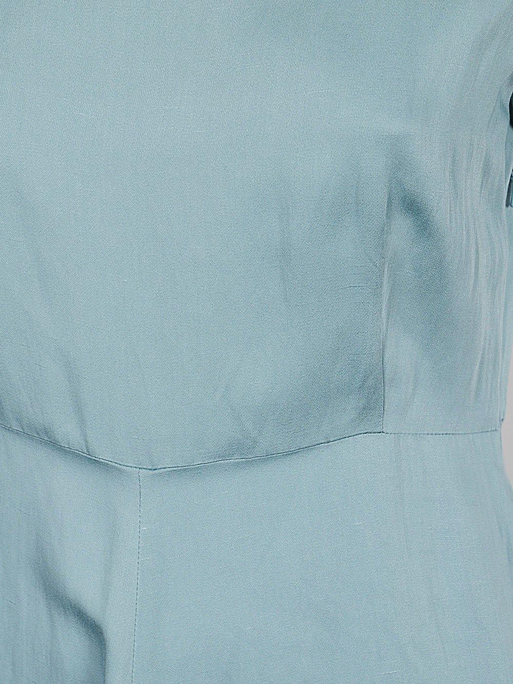 Shop Weekend Max Mara Boat Neck Short-sleeved Dress In Azzurro