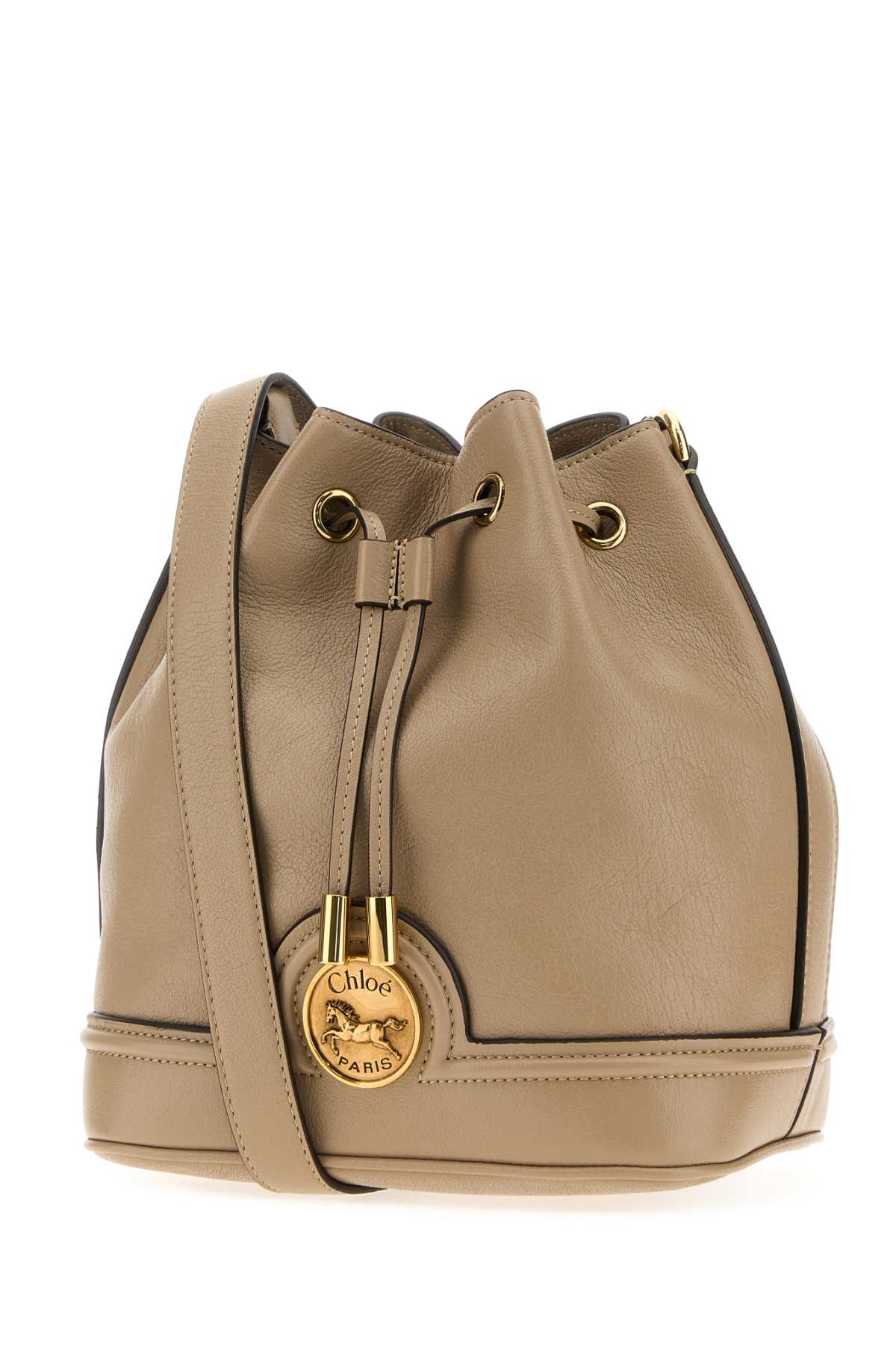 Chloé Chloe Cappuccino Leather Bucket Bag In Brown